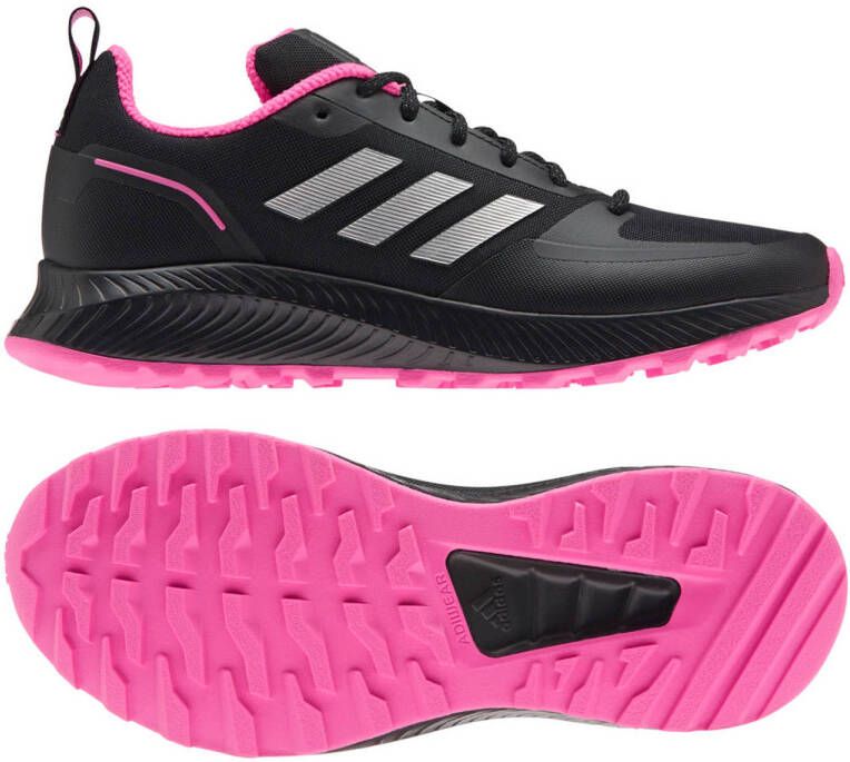 adidas Performance Runfalcon 2.0 hardloopschoenen trail zwart zilver roze