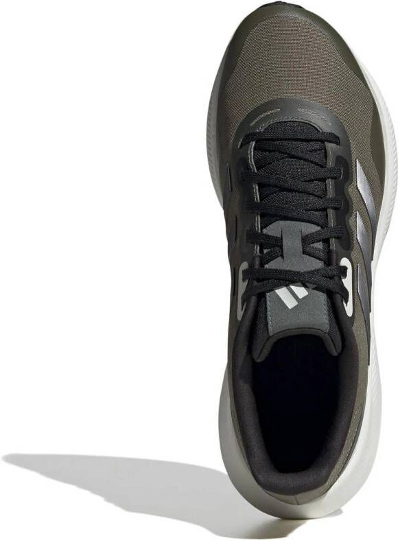adidas Performance Runfalcon 3.0 hardloopschoenen olijfgroen zwart wit