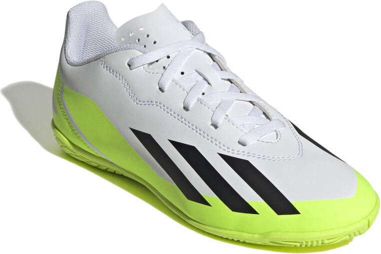 adidas Performance X Crazyfast.4 IN Jr. zaalvoetbalschoenen wit zwart geel