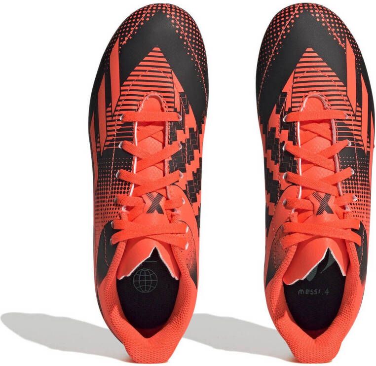 adidas Performance X Speedportal Messi.4 FxG Jr. zaalvoetbalschoenen oranje zwart