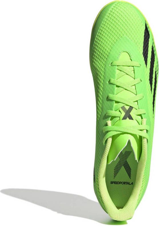 adidas Performance X Speedportal.4 IN Sr. zaalvoetbalschoenen limegroen zwart geel