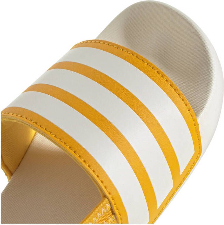 adidas Sportswear Adilette Estrap badslippers met hielbandje ecru geel