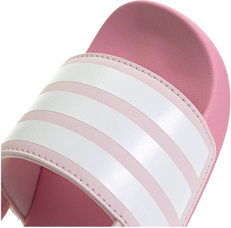adidas Sportswear Adilette Estrap badslippers met hielbandje lichtroze wit roze