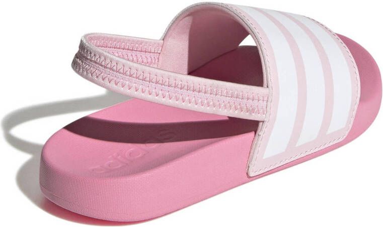 adidas Sportswear Adilette Estrap badslippers met hielbandje lichtroze wit roze