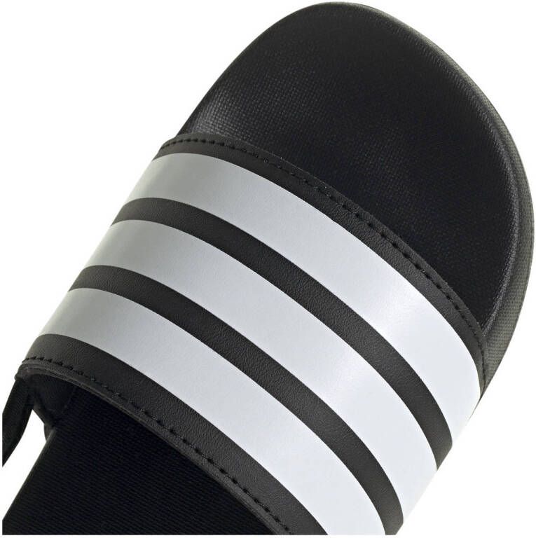 adidas Sportswear Adilette Estrap badslippers met hielbandje zwart wit