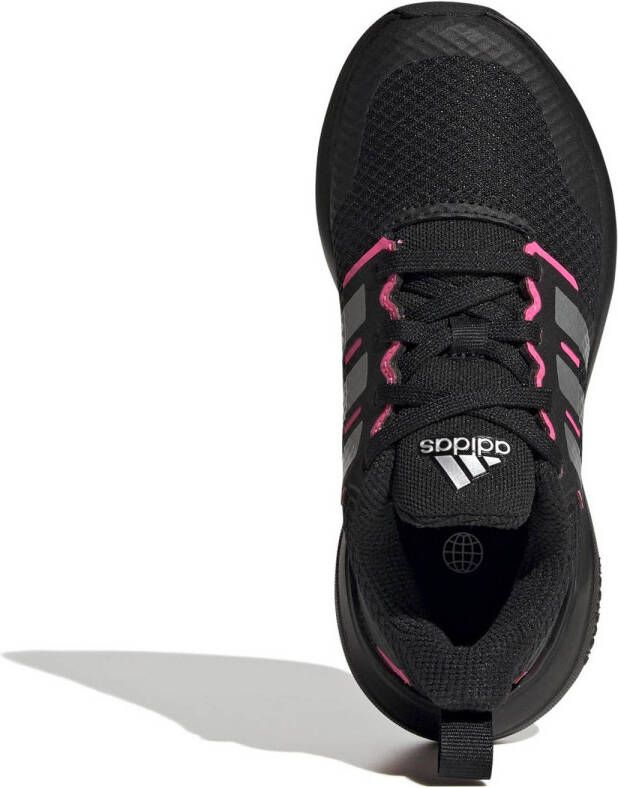 adidas Sportswear FortaRun 2.0 sneakers zwart zilver metallic roze