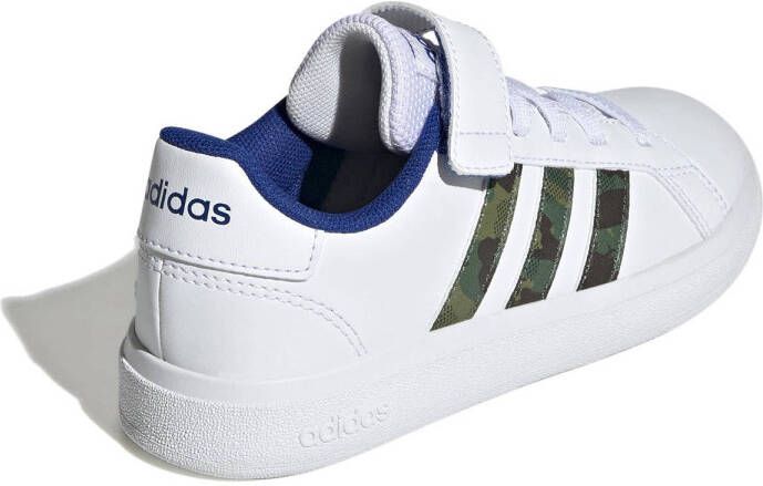 adidas Sportswear Grand Court 2.0 EL sneakers wit kaki kobaltblauw