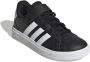 Adidas Core adidas Sportswear Grand Court Schoenen met Elastische Veters en Klittenband Kinderen Zwart - Thumbnail 1