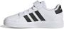 Adidas Originals Kinder gympen met klittenbandsluiting en elastische veters Grand Court Wit - Thumbnail 6