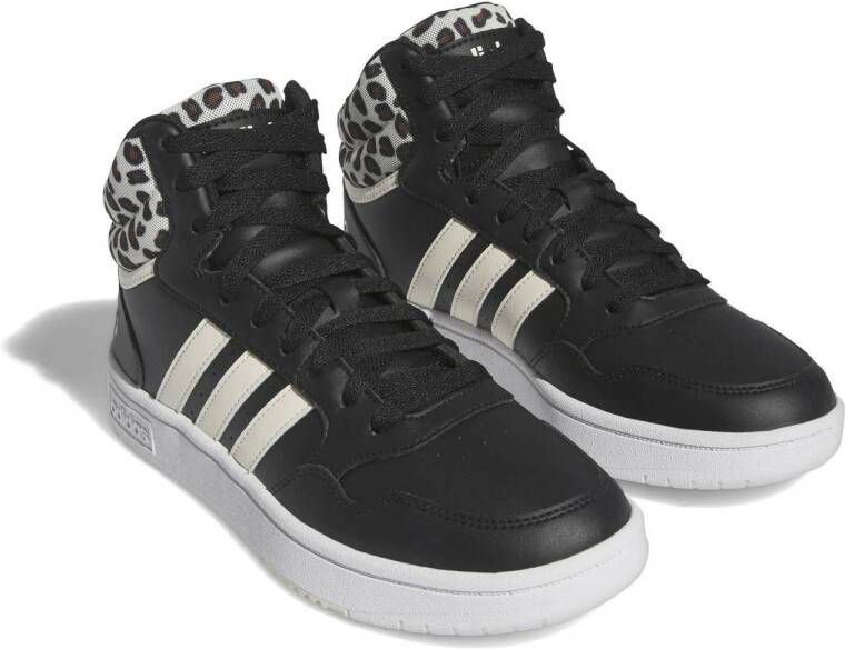adidas Sportswear Hoops 3.0 Mid sneakers zwart ecru wit