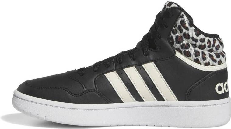 adidas Sportswear Hoops 3.0 Mid sneakers zwart ecru wit