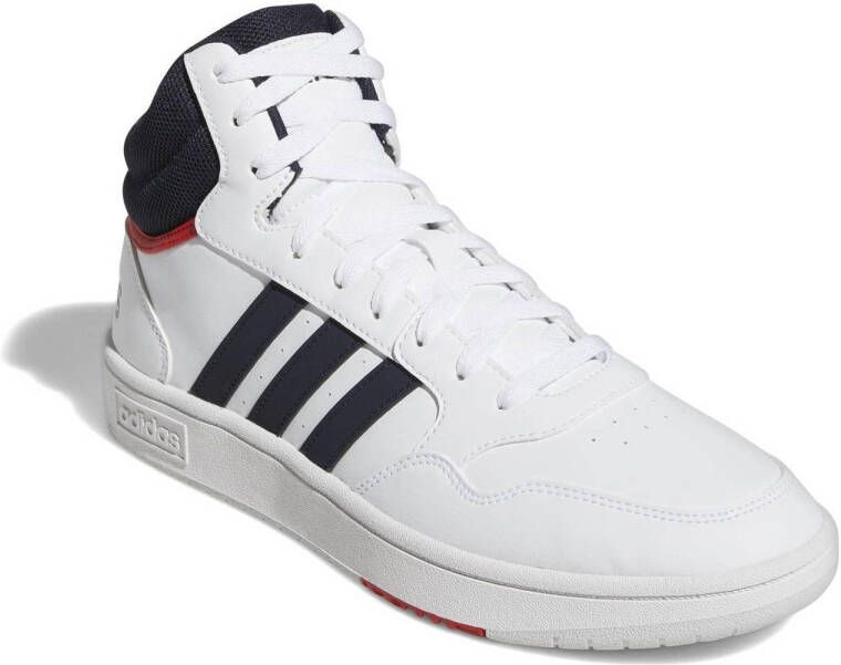 adidas Sportswear Hoops 3.0 sneakers wit donkerblauw rood