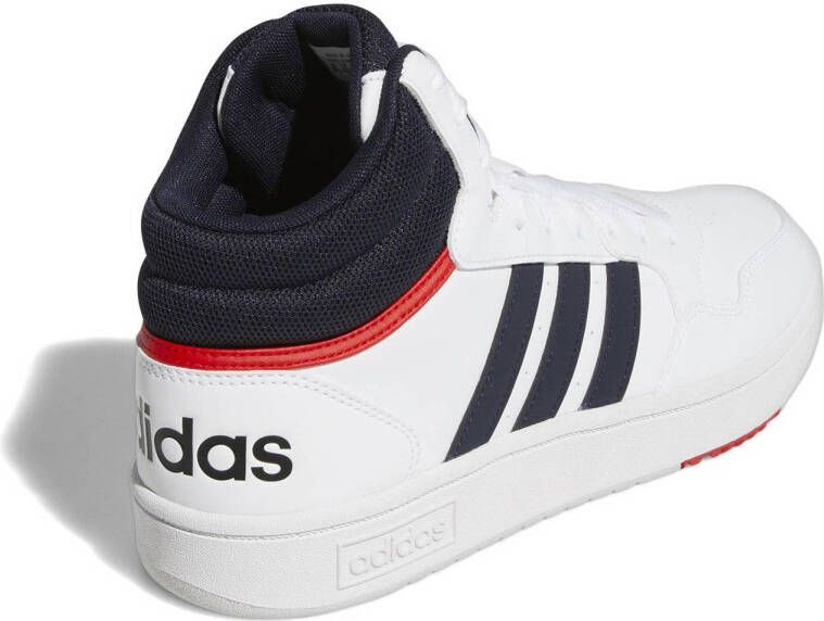 adidas Sportswear Hoops 3.0 sneakers wit donkerblauw rood