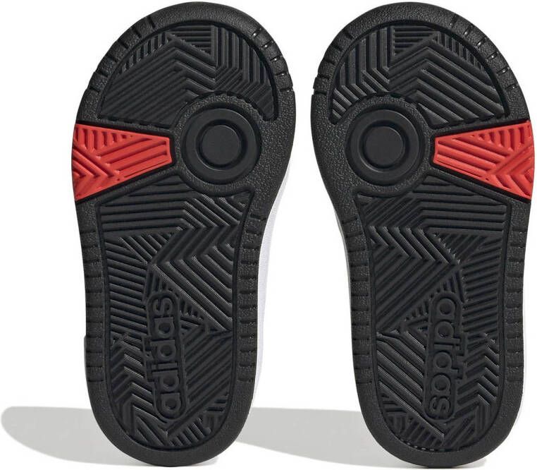 adidas Sportswear Hoops 3.0 sneakers wit zwart rood