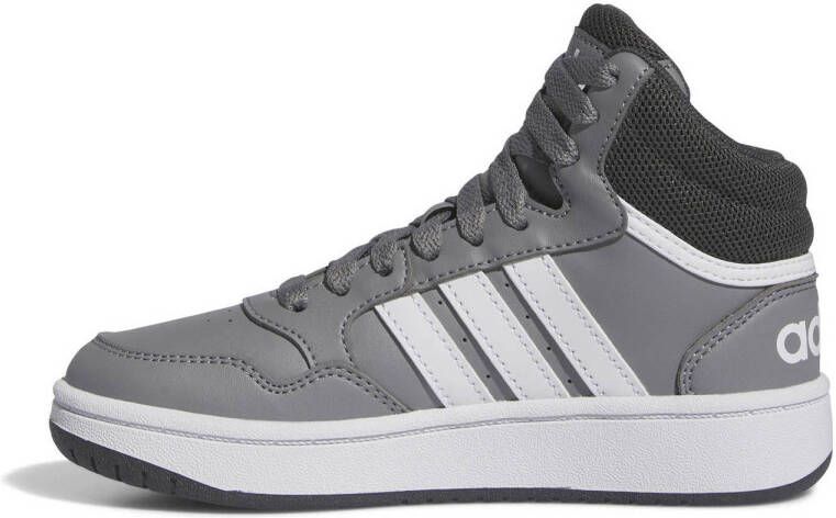 Adidas Sportswear Hoops Mid 3.0 sneakers grijs wit Imitatieleer 37 1 3