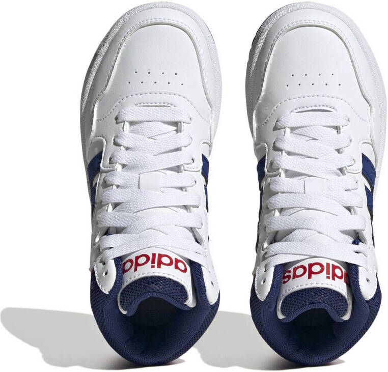 adidas Sportswear Hoops Mid 3.0 sneakers wit blauw rood