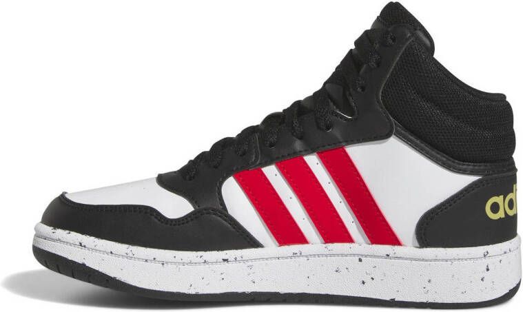 Adidas Sportswear Hoops Mid 3.0 sneakers wit rood zwart Jongens Imitatieleer 38 2 3