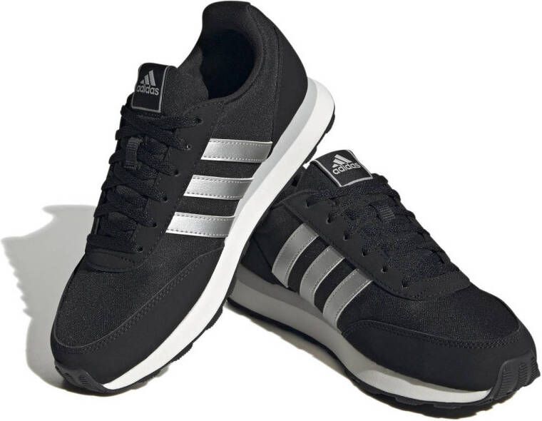 adidas Sportswear Run 60s 2.0 sneakers zwart zilvermetallic wit