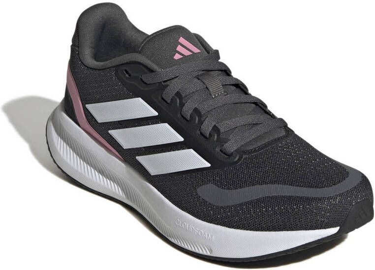 adidas Sportswear Runfalcon sportschoenen zwart wit roze