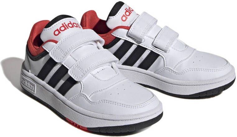 adidas Sportswear Hoops sneakers wit zwart rood