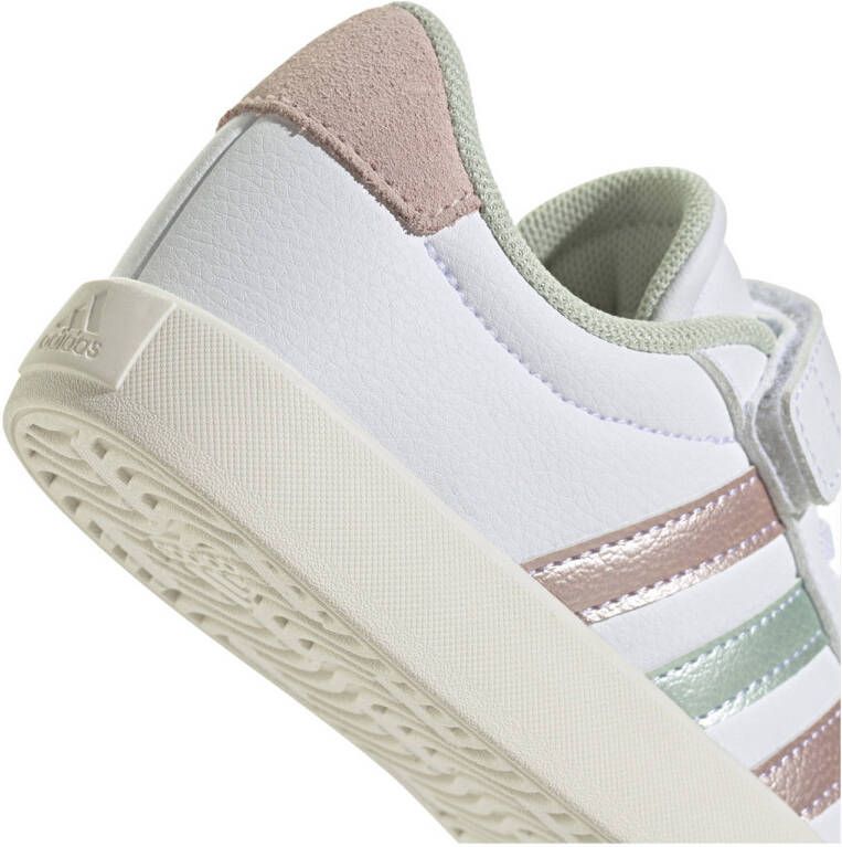 adidas Sportswear VL Court 3.0 sneakers wit roze turquoise