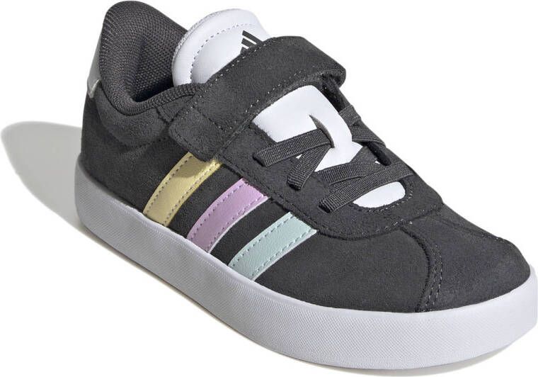 adidas Sportswear VL Court 3.0 sneakers zwart wit geel roze turquoise