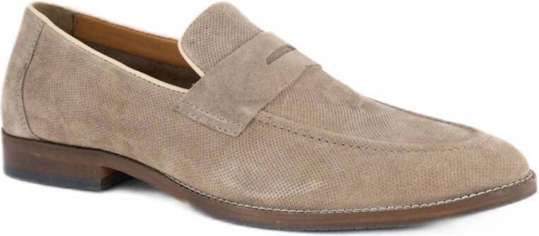 AM SHOE suède loafers taupe