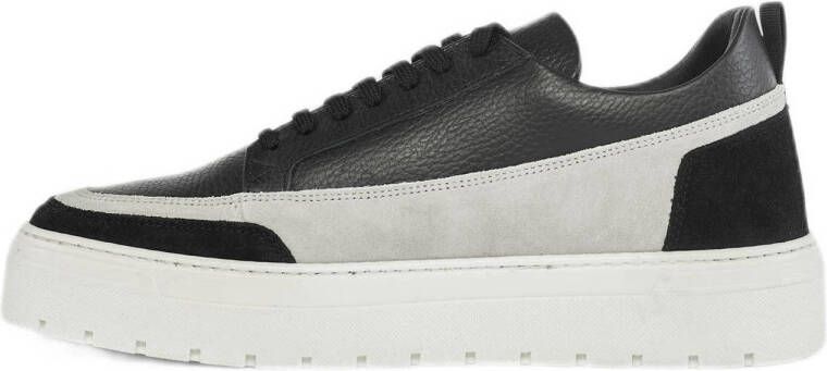 Antony Morato Flint leren sneakers zwart wit