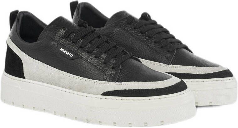 Antony Morato Flint leren sneakers zwart wit