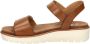 Ara Bilbao leren sandalen cognac - Thumbnail 4