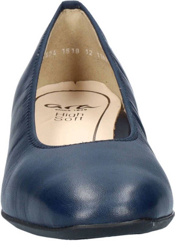 Ara Graz leren pumps met lage hak donkerblauw