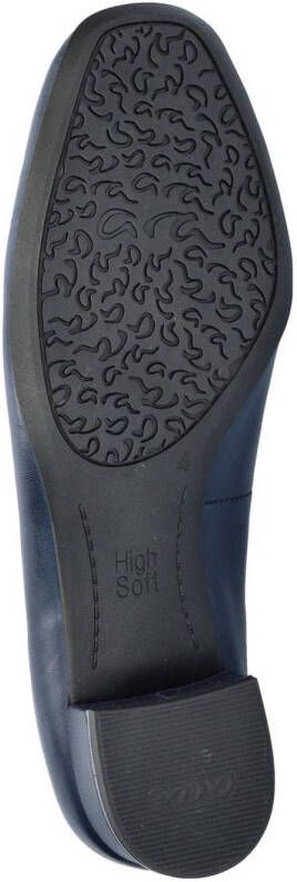 Ara Graz leren pumps met lage hak donkerblauw