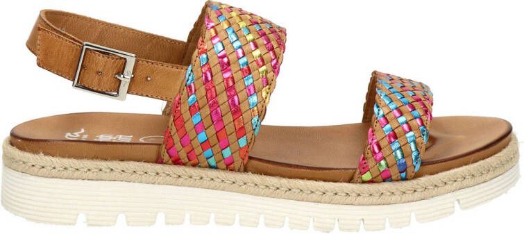 Ara leren sandalen cognac multi