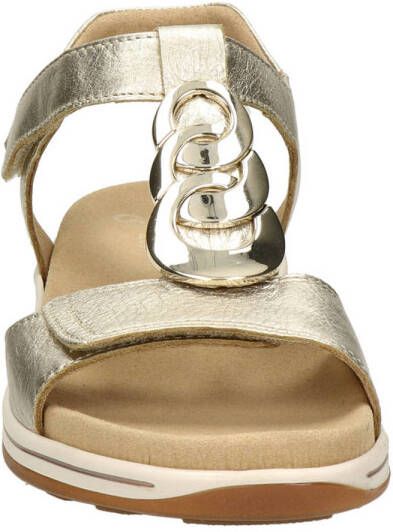 Ara leren sandalen goud