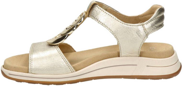 Ara leren sandalen goud