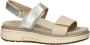 Ara Lucca leren sandalen beige zilver - Thumbnail 3