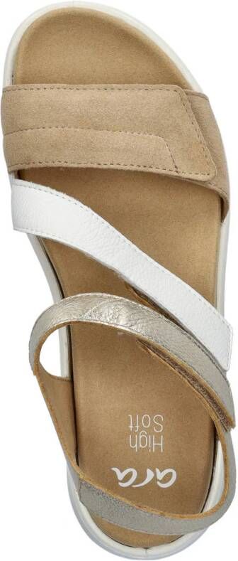 Ara Madeira leren sandalen beige goud