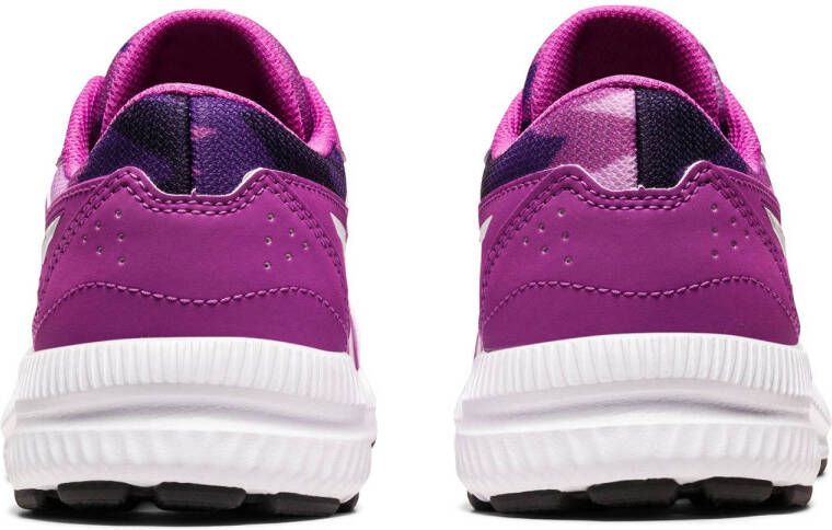ASICS Contend 8 Print hardloopschoenen fuchsia roze kids