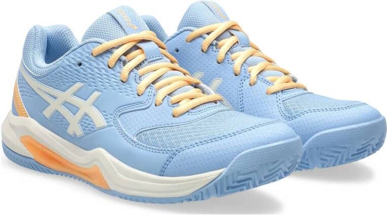 ASICS Gel-Dedicate padelschoenen lichtblauw ecru oranje