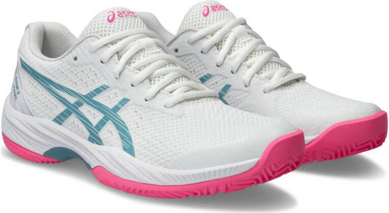 ASICS Gel-Game 9 padelschoenen wit blauw roze