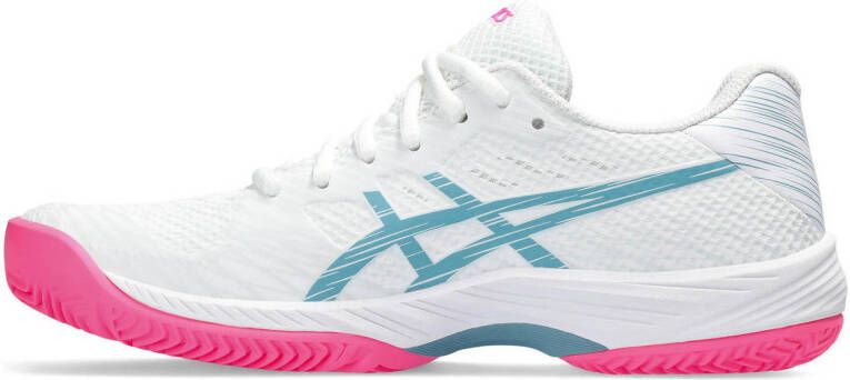 ASICS Gel-Game 9 padelschoenen wit blauw roze