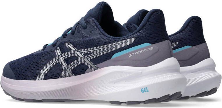 ASICS GT-1000 13 hardloopschoenen donkerblauw lila aqua