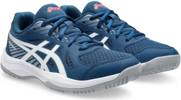 ASICS Upcourt 6 zaalsportschoenen blauw wit