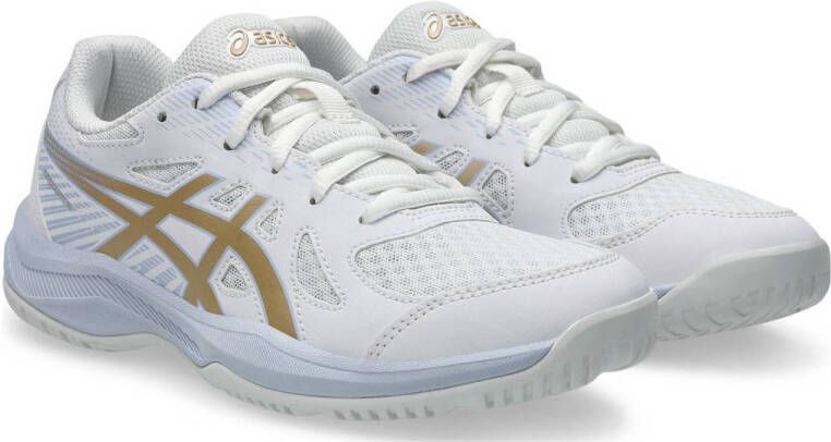 ASICS Upcourt 6 zaalsportschoenen wit champagne