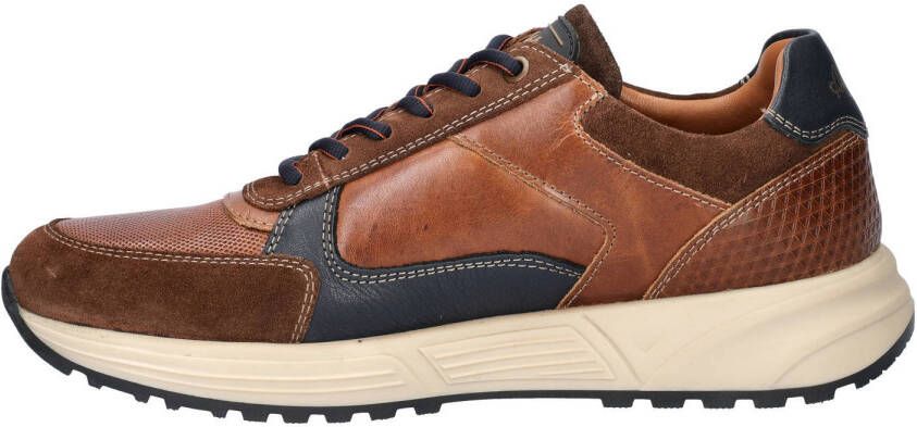 Australian Discover leren sneakers cognac