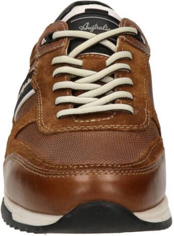 Australian leren sneakers cognac