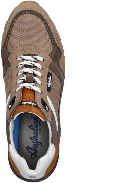 Australian Novecento leren sneakers grijs