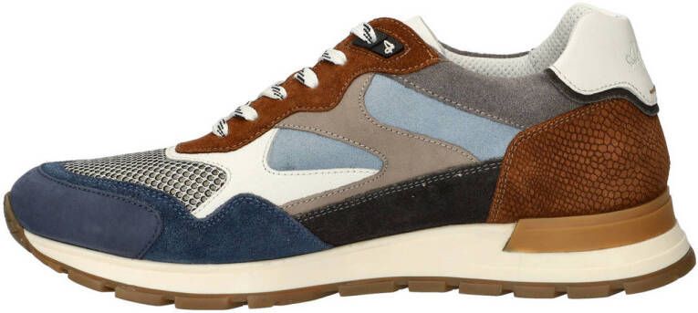 Australian Tiago leren sneakers cognac blauw
