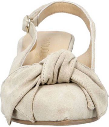 Babouche Dua-2 suède slingback pumps beige
