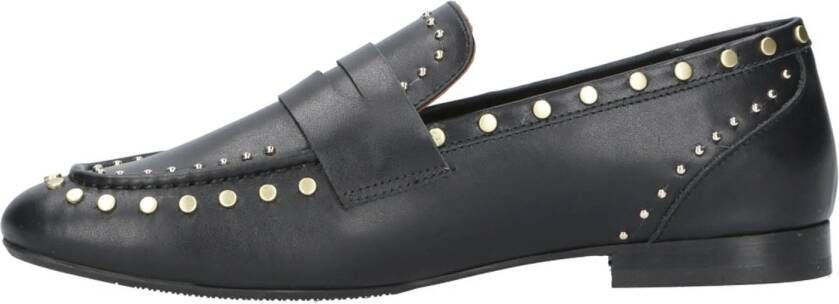 Babouche G-Avery-1 leren loafers met studs zwart